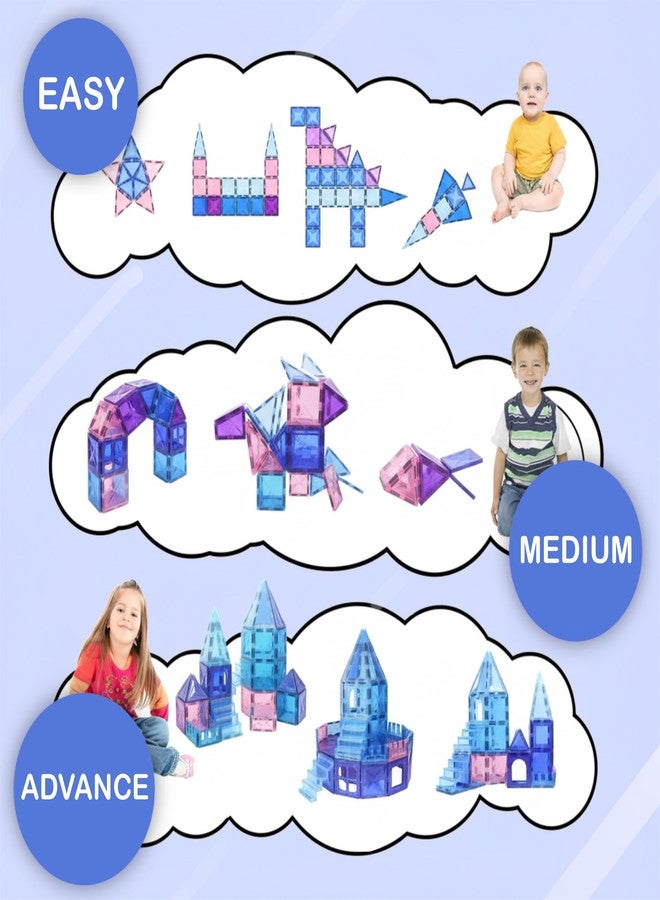 SNAPTRON Magnetic Blocks for Kids Tiles -104Pieces Set Gifts for Girls, Boys, Magnetic Blocks for Kids 3+ Years, 4 5 6 7 8 9 10/ Constructing & Learning Builder Educational Magnatiles Game - Image 3